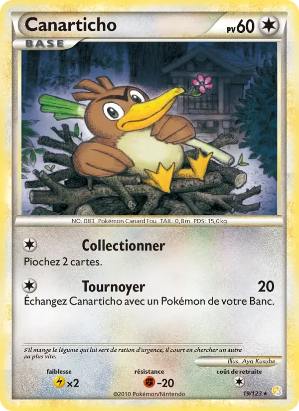 Carte Pokémon Canarticho #19 — HeartGold SoulSilver