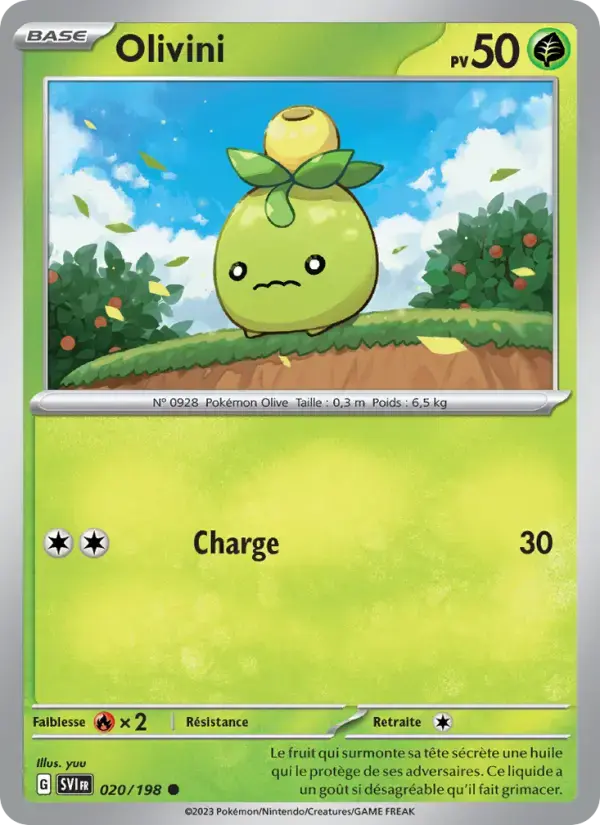Carte Pokémon Olivini #020 — Écarlate et Violet