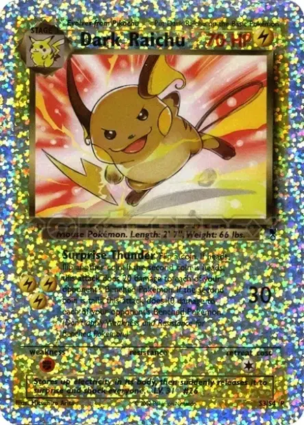 Carte Pokémon Raichu obscur #S3/S4 — Jumbo