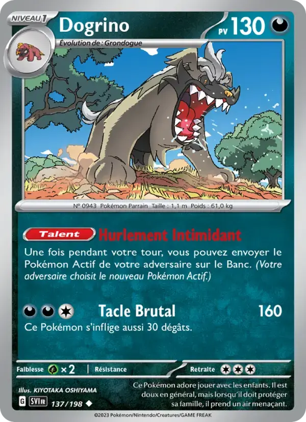 Carte Pokémon Dogrino #137 — Écarlate et Violet