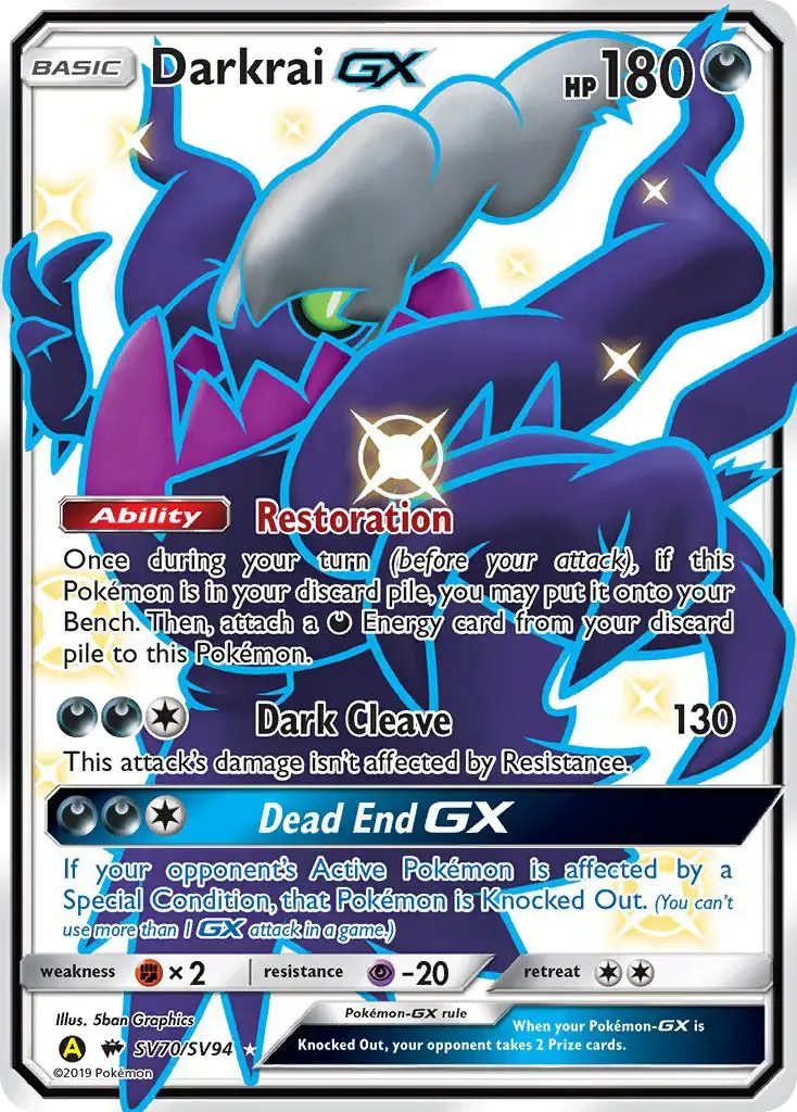 Darkrai-GX #SV70 — Hidden Fates