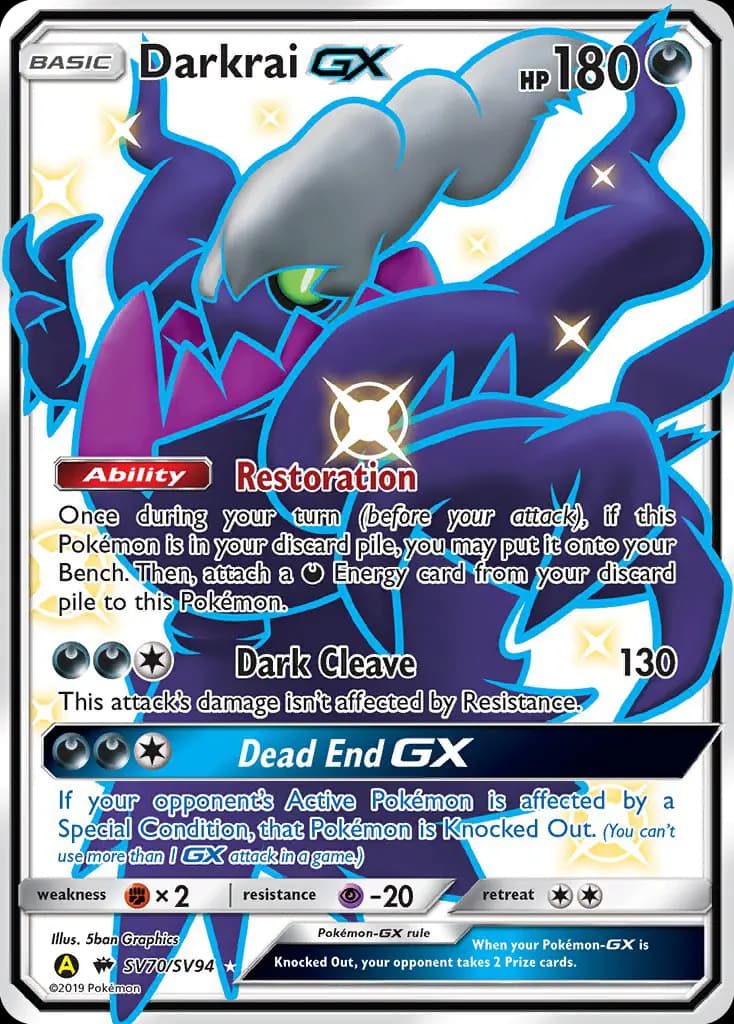 Darkrai-GX #SV70 — Hidden Fates