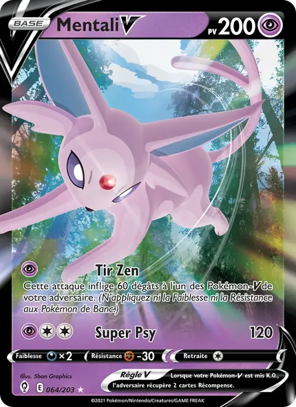 Carte Pokémon Mentali V #64 — Évolution Céleste