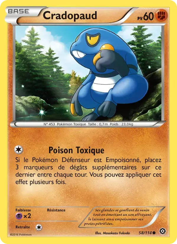 Carte Pokémon Cradopaud #58 — Offensive Vapeur
