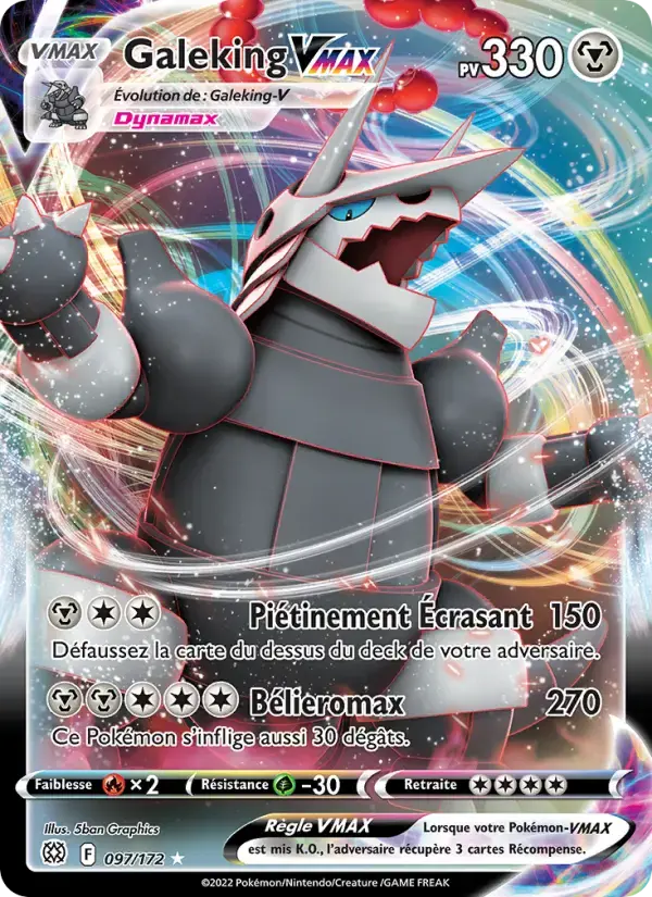 Carte Pokémon Galeking VMAX #097 — Stars Étincelantes