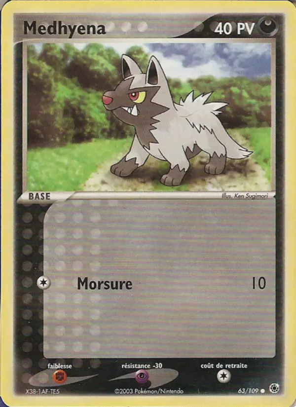 Carte Pokémon Medhyena #63 — Rubis & Saphir
