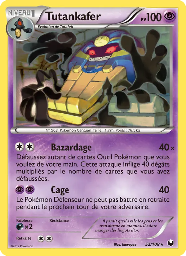 Carte Pokémon Tutankafer #52 — Explorateurs Obscurs