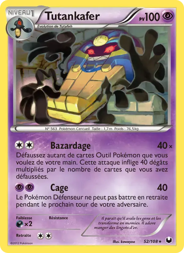 Carte Pokémon Tutankafer #52 — Explorateurs Obscurs
