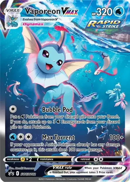 Carte Pokémon Aquali-VMAX #SWSH182 — Jumbo