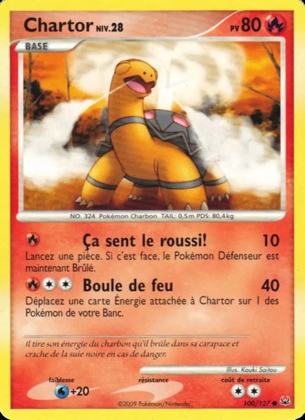 Carte Pokémon Chartor #100 — Platine