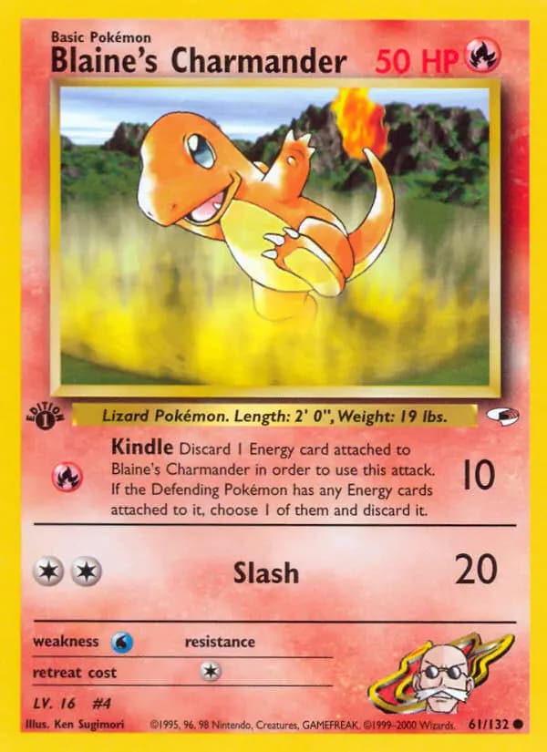 Blaine's Charmander #61 — Gym Heroes