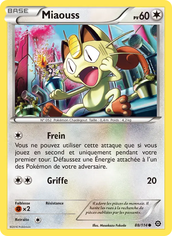 Carte Pokémon Miaouss #88 — Offensive Vapeur