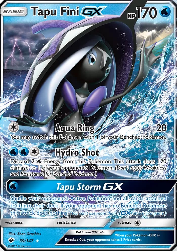 Tapu Fini GX #39 — Burning Shadows