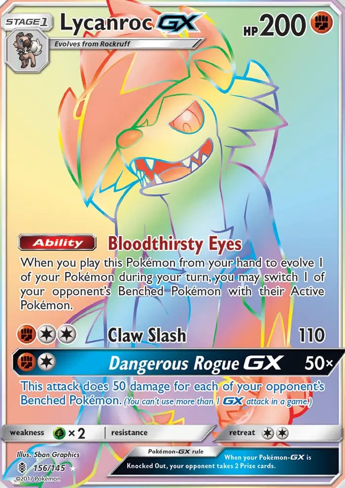 Lycanroc GX #156 — Guardians Rising