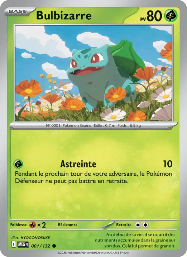 Carte Pokémon Bulbizarre #001 — Méga-Évolution