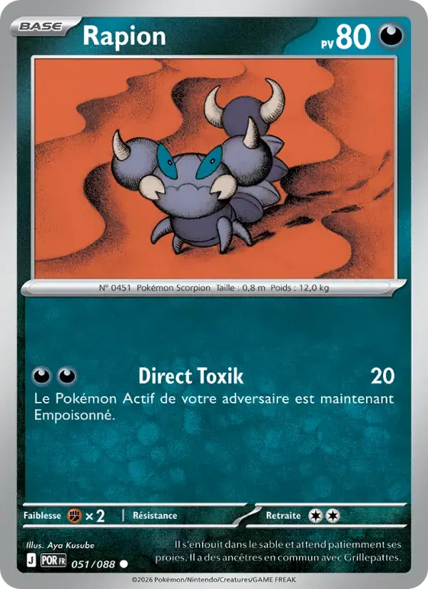 Carte Pokémon Rapion #051 — Équilibre Parfait