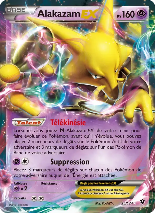 Carte Pokémon Alakazam EX #25 — Impact des Destins