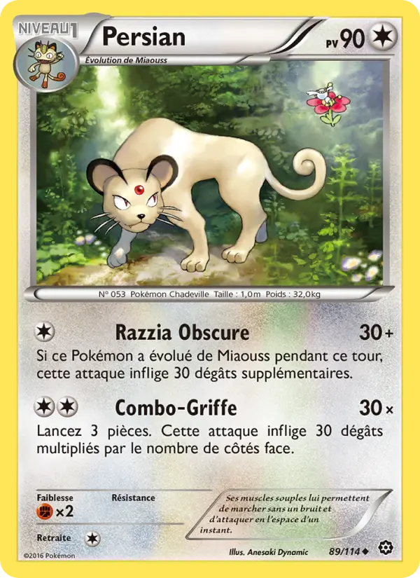 Carte Pokémon Persian #89 — Offensive Vapeur