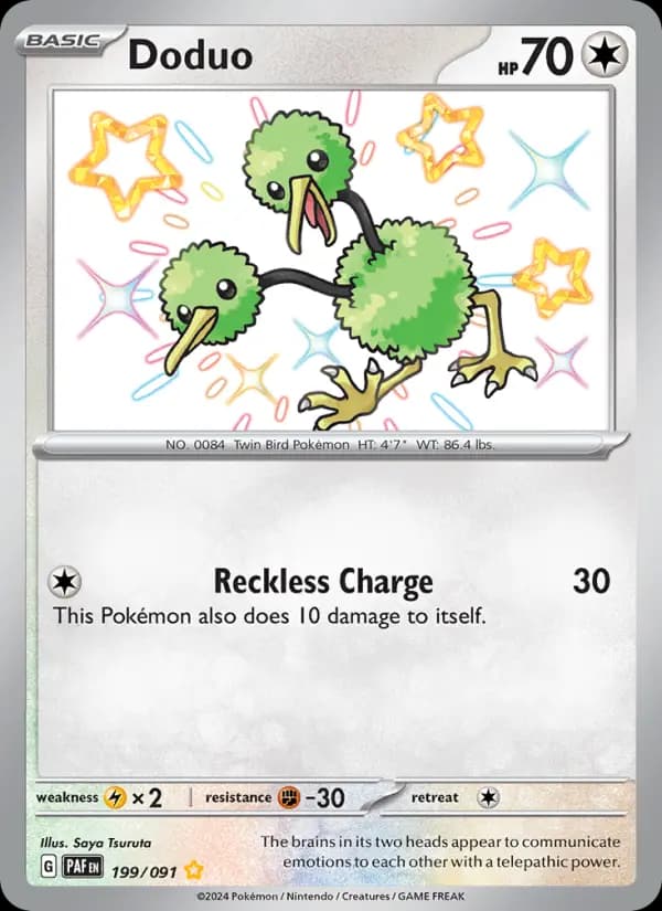 Doduo #199 — Paldean Fates