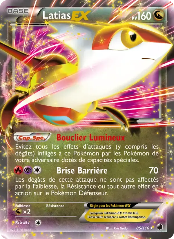 Carte Pokémon Latias-EX #85 — Glaciation Plasma