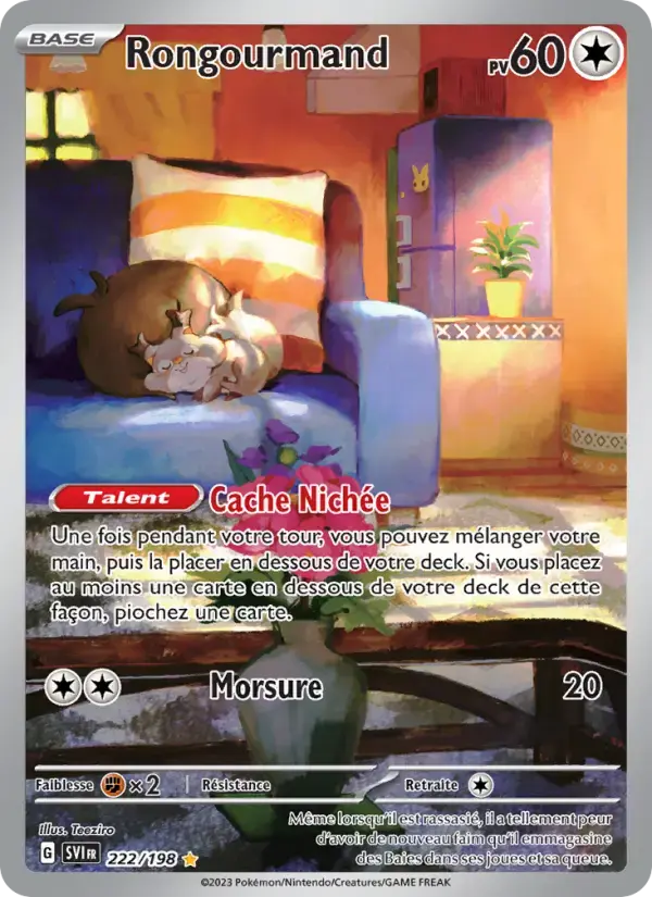 Carte Pokémon Rongourmand #222 — Écarlate et Violet