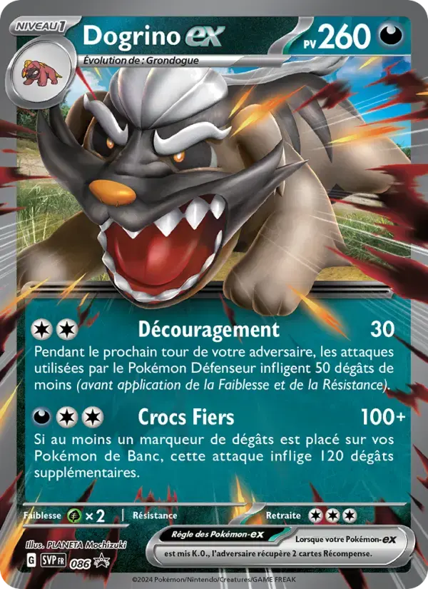 Carte Pokémon Dogrino-ex #086 — Promos Écarlate et Violet