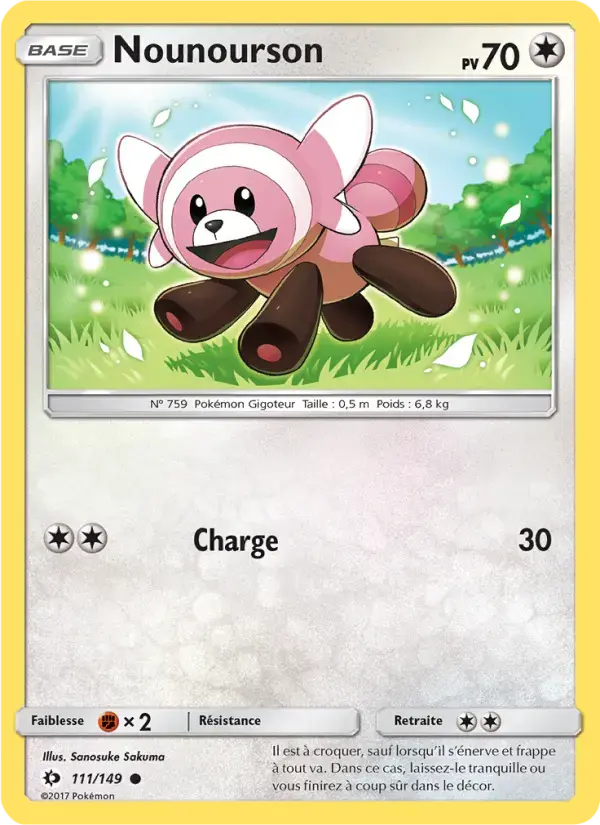 Carte Pokémon Nounourson #111 — Soleil et Lune