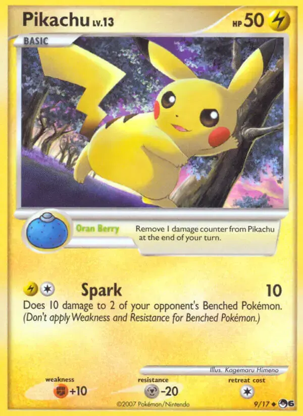 Carte Pokémon Pikachu #9 — POP 6