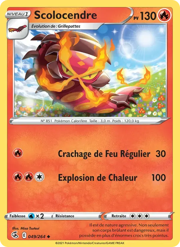 Carte Pokémon Scolocendre #49 — Poing de Fusion