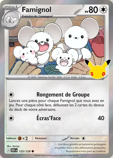 Carte Pokémon Famignol #125 — 30ᵉ Anniversaire