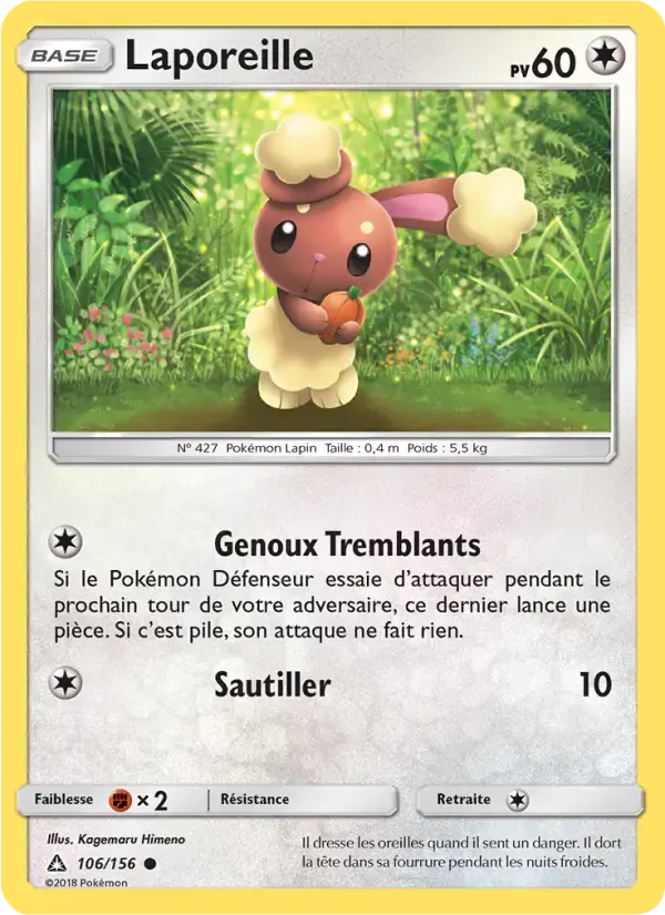 Carte Pokémon Laporeille #106 — Ultra-Prisme