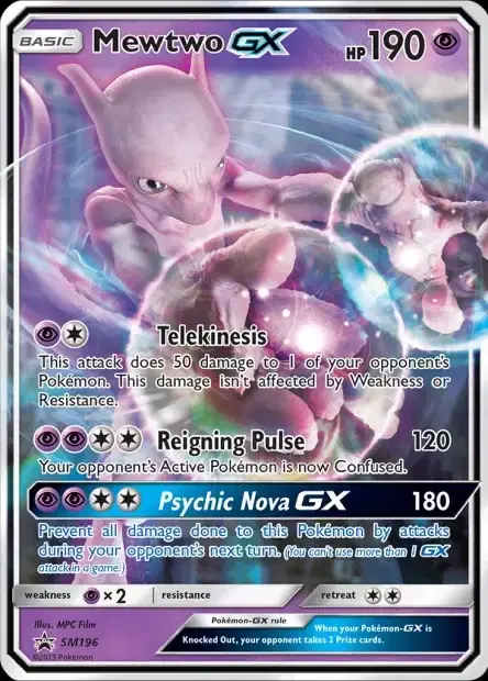 Carte Pokémon Mewtwo-GX #SM196 — Jumbo