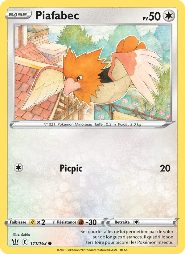 Carte Pokémon Piafabec #111 — Styles de Combat