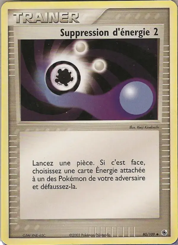 Carte Pokémon Suppression d'énergie 2 #80 — Rubis & Saphir