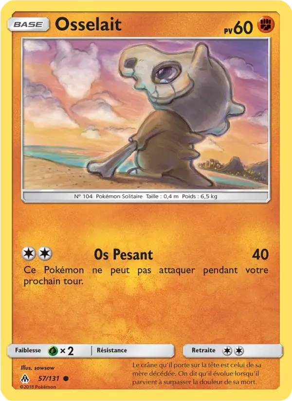 Carte Pokémon Osselait #57 — Lumière Interdite