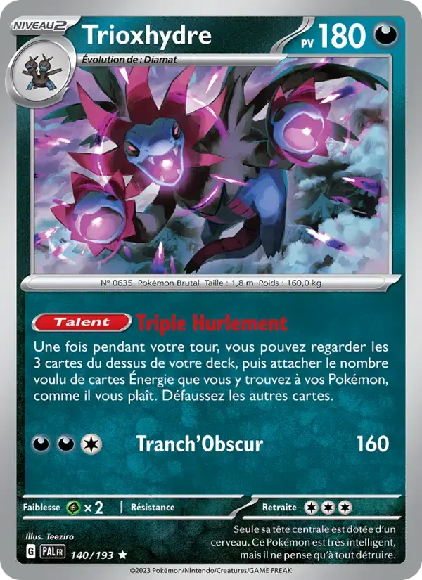 Carte Pokémon Trioxhydre #140 — Évolutions à Paldea