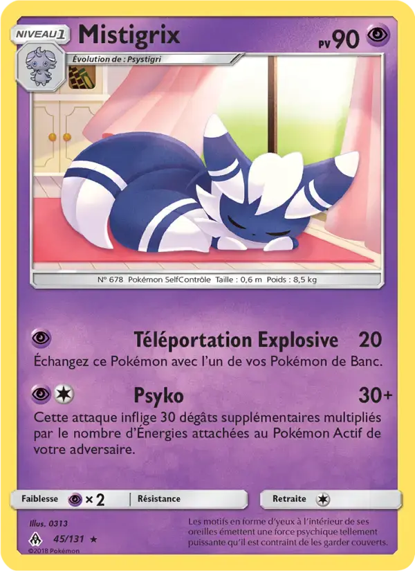 Carte Pokémon Mistigrix #45 — Lumière Interdite
