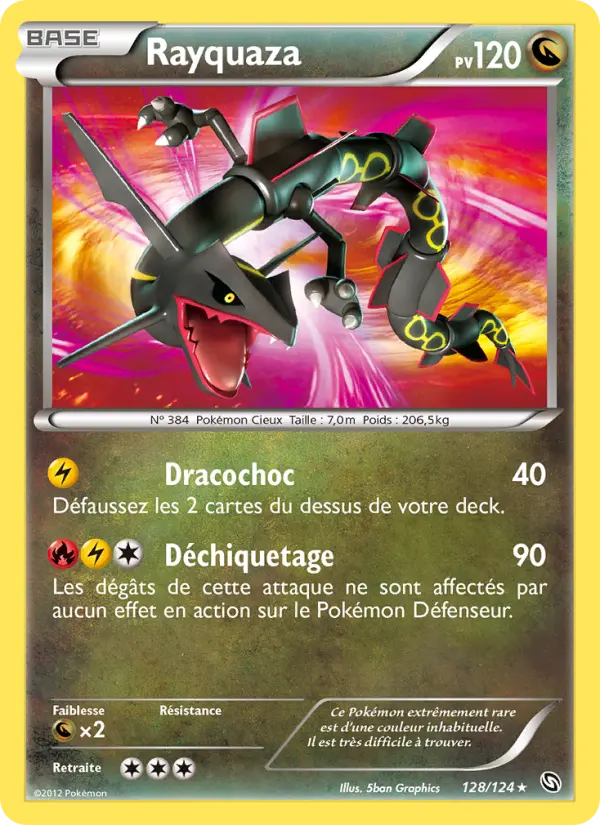 Carte Pokémon Rayquaza #128 — Dragons Exaltés