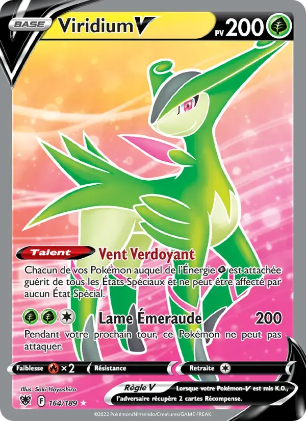Carte Pokémon Viridium V #164 — Astres Radieux