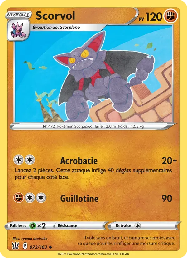 Carte Pokémon Scorvol #72 — Styles de Combat