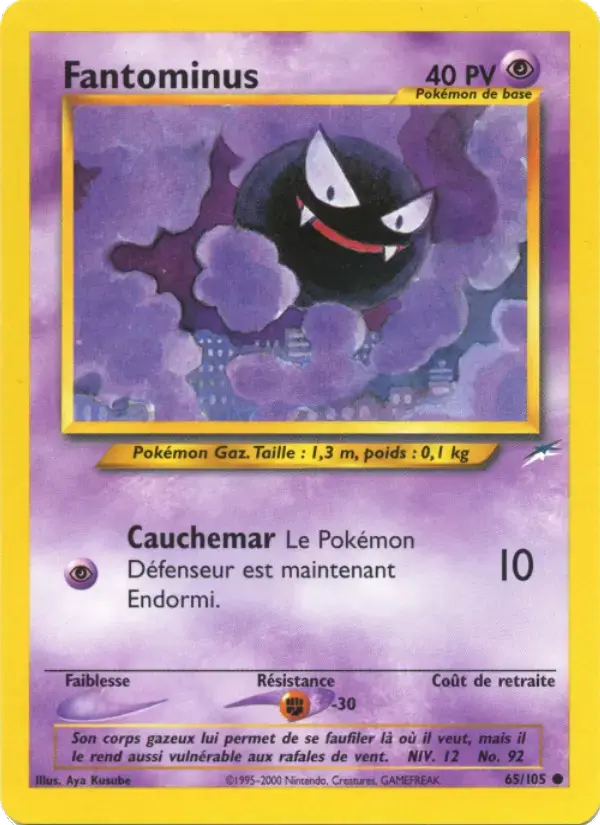 Carte Pokémon Fantominus #65 — Neo Destiny
