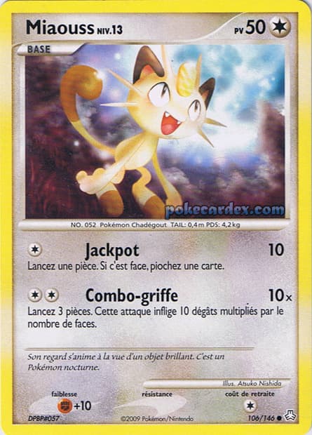 Carte Pokémon Miaouss #106 — Éveil des Légendes