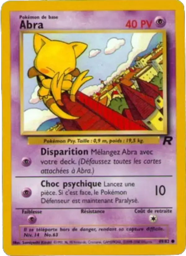 Carte Pokémon Abra #49 — Team Rocket