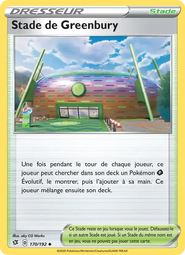 Carte Pokémon Stade de Greenbury #170 — Clash des Rebelles