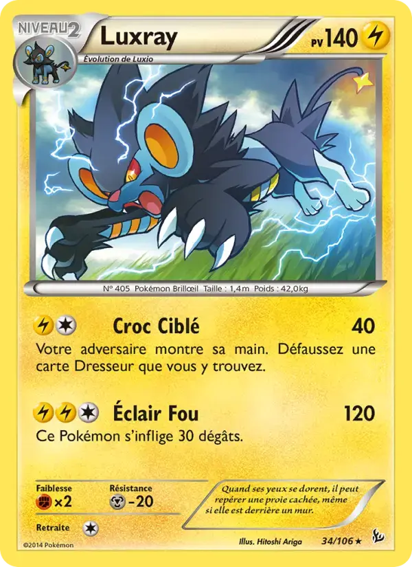 Carte Pokémon Luxray #34 — Étincelles