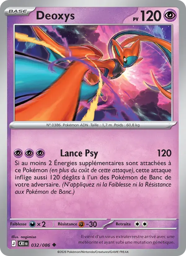 Carte Pokémon Deoxys #032 — Chaos Ascendant