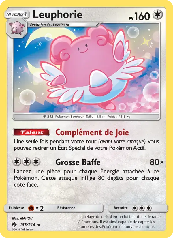 Carte Pokémon Leuphorie #153 — Tonnerre Perdu