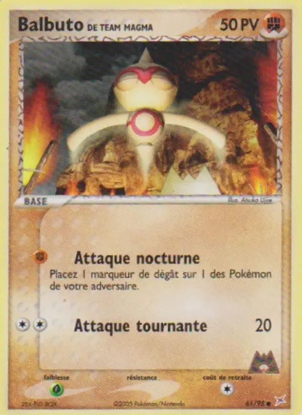 Carte Pokémon Balbuto de Team Magma #61 — Team Magma vs Team Aqua