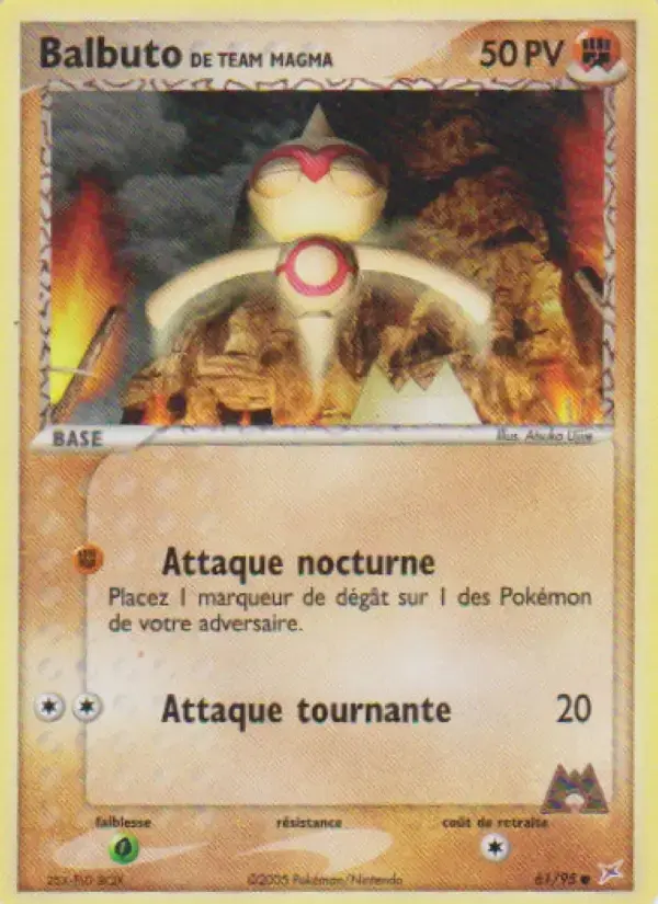 Carte Pokémon Balbuto de Team Magma #61 — Team Magma vs Team Aqua