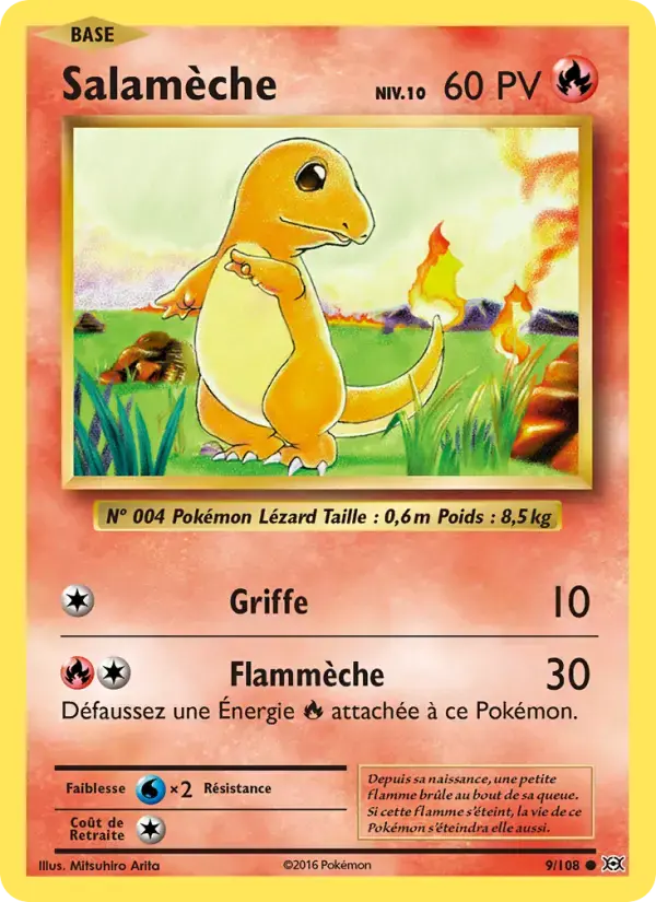Carte Pokémon Salamèche #9 — Évolutions XY